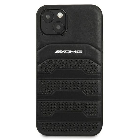 AMG AMHCP13SGSEBK iPhone 13 mini 5,4" czarny/black hardcase Leather Debossed Lines | Techbox