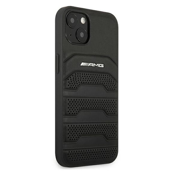 AMG AMHCP13SGSEBK iPhone 13 mini 5,4" czarny/black hardcase Leather Debossed Lines | Techbox
