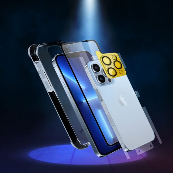 Bestsuit 6in1 set for iPhone 13 mini case / tempered glass flexi / back housing protector film / camera lens tempered glass / cloths / aplicator (D30 Buffer) | Techbox