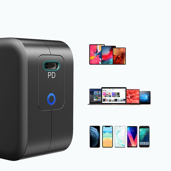 Choetech GaN USB Type C wall charger 61W Power Delivery black (Q6006) - Travel Chargers - Smartphone Chargers - Techbox