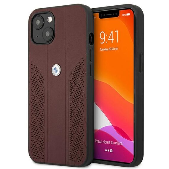 Etui BMW BMHCP13SRSPPR iPhone 13 mini 5,4" czerwony/red hardcase Leather Curve Perforate - Apple Cases - Cases - Techbox