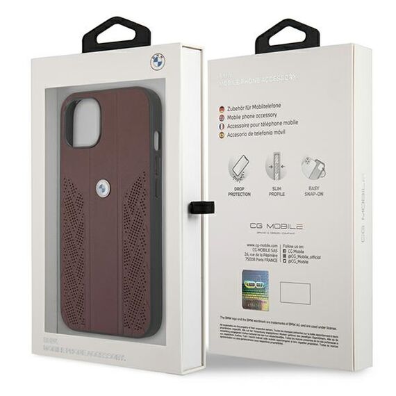 Etui BMW BMHCP13SRSPPR iPhone 13 mini 5,4" czerwony/red hardcase Leather Curve Perforate - Apple Cases - Cases - Techbox
