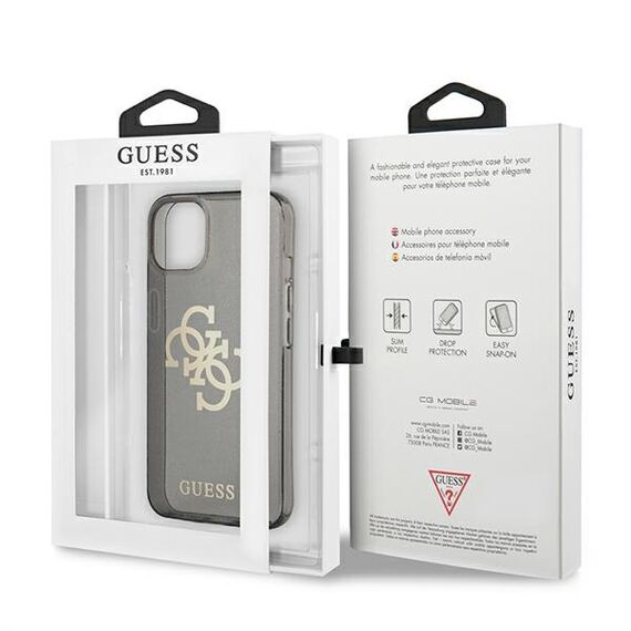 Guess GUHCP13SPCUGL4GBK iPhone 13 mini 5,4" czarny/black hard case Glitter 4G Big Logo - Apple Cases - Cases - Techbox