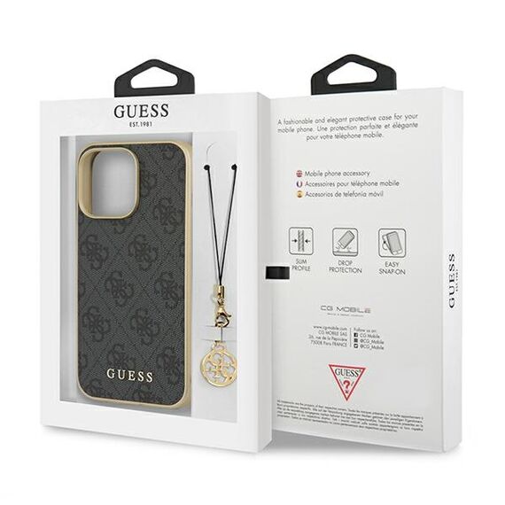 Guess GUHCP13XGF4GGR iPhone 13 Pro Max 6.7" grey/grey hardcase 4G Charms Collection | Techbox