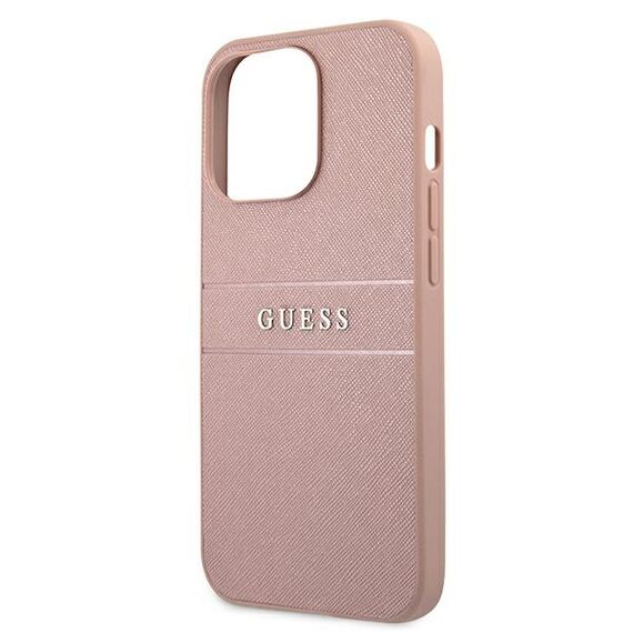 Guess GUHCP13XPSASBPI iPhone 13 Pro Max 6,7" różowy/pink hardcase Saffiano Stripe - Apple Cases - Cases - Techbox