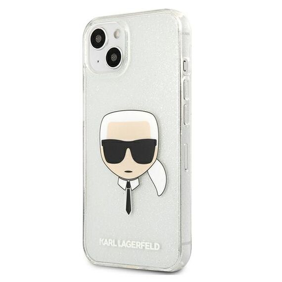 Karl Lagerfeld KLHCP13SKHTUGLS iPhone 13 mini 5,4" srebrny/silver hardcase Glitter Karl`s Head | Techbox