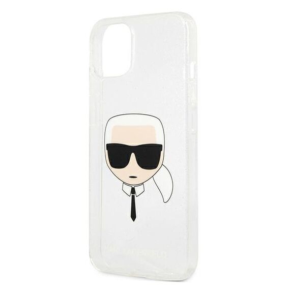 Karl Lagerfeld KLHCP13SKHTUGLS iPhone 13 mini 5,4" srebrny/silver hardcase Glitter Karl`s Head | Techbox