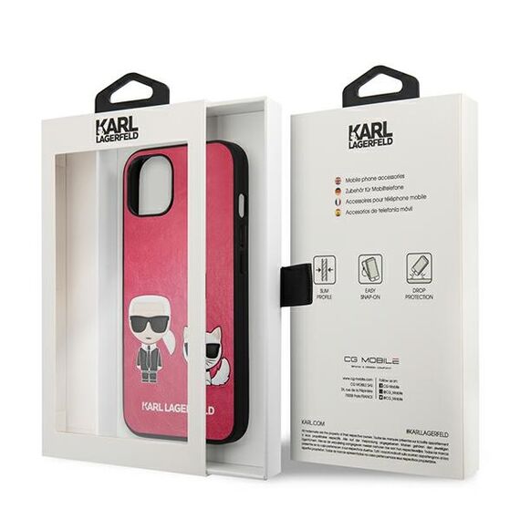 Karl Lagerfeld KLHCP13SPCUSKCP iPhone 13 mini 5,4" fuksja/fuchsia hardcase Ikonik Karl & Choupette | Techbox