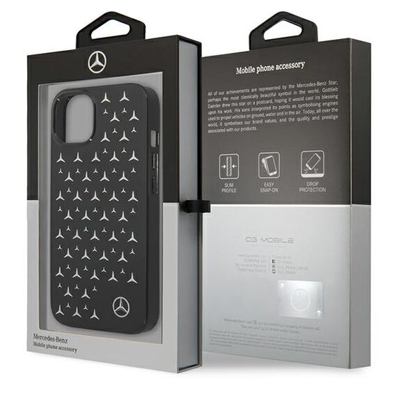 Mercedes MEHCP13SESPBK iPhone 13 mini 5,4" czarny/black hardcase Silver Stars Pattern - Apple Cases - Cases - Techbox