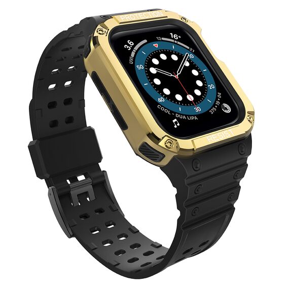 Protect Strap Band for Apple Watch 38/40/41mm Armored Case Strap - Black, Gold | Techbox