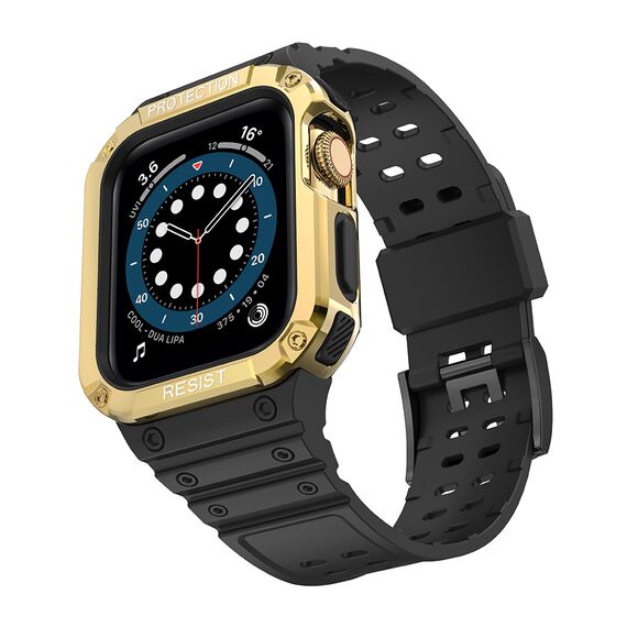 Protect Strap Band for Apple Watch 38/40/41mm Armored Case Strap - Black, Gold | Techbox