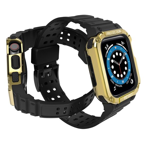 Protect Strap Band for Apple Watch 38/40/41mm Armored Case Strap - Black, Gold | Techbox