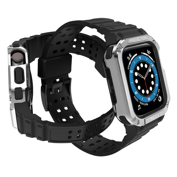Protect Strap Band Band with Case for Watch 7/6/5/4/3/2 / SE (41/40 / 38mm) Case Armored Watch Cover Black - Accessories - Smartwatches & Accessories - Techbox
