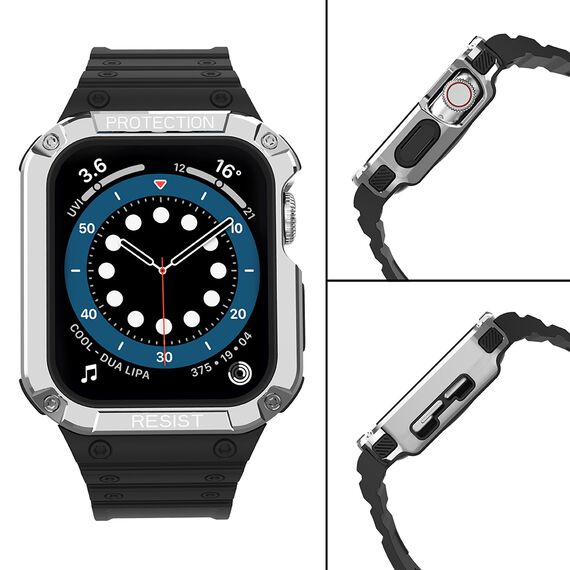 Protect Strap Band Band with Case for Watch 7/6/5/4/3/2 / SE (41/40 / 38mm) Case Armored Watch Cover Black - Accessories - Smartwatches & Accessories - Techbox