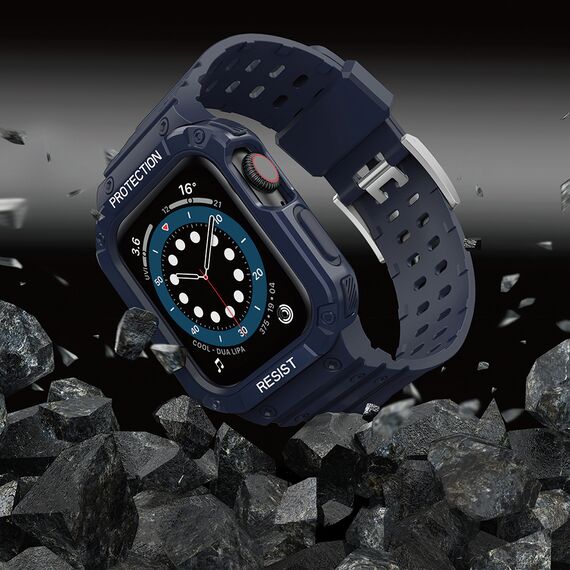 Protect Strap Band for Apple Watch 38/40/41mm Armored Case Strap - Blue | Techbox