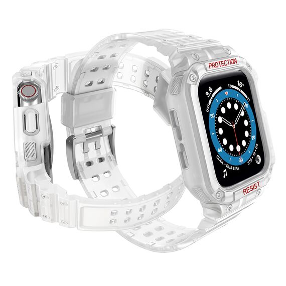 Protect Strap Band Band with Case for Watch 7/6/5/4/3/2 / SE (45/44 / 42mm) Case Armored Watch Cover White - Accessories - Smartwatches & Accessories - Techbox