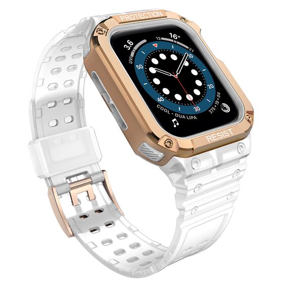 Protect Strap Band Band with Case for Watch 7/6/5/4/3/2 / SE (45/44 / 42mm) Case Armored Watch Cover Pink - Accessories - Smartwatches & Accessories - Techbox