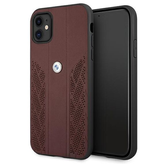 Etui BMW BMHCN61RSPPR iPhone 11 6,1" czerwony/red hardcase Leather Curve Perforate - Apple Cases - Cases - Techbox
