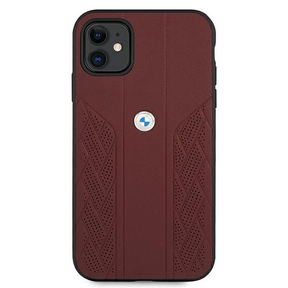 Etui BMW BMHCN61RSPPR iPhone 11 6,1" czerwony/red hardcase Leather Curve Perforate - Apple Cases - Cases - Techbox
