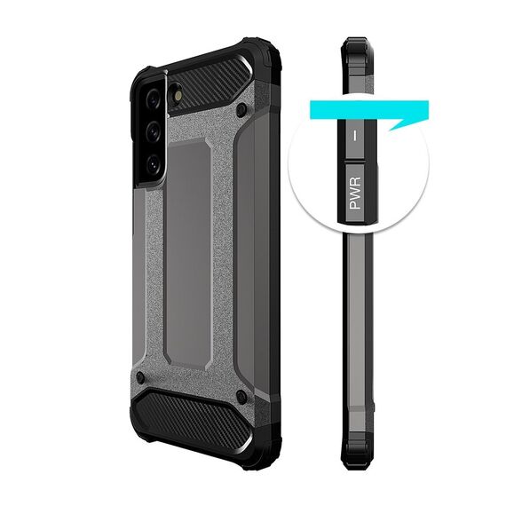 Hybrid Armor Case Tough Rugged Cover for Samsung Galaxy S22+ (S22 Plus) black | Techbox