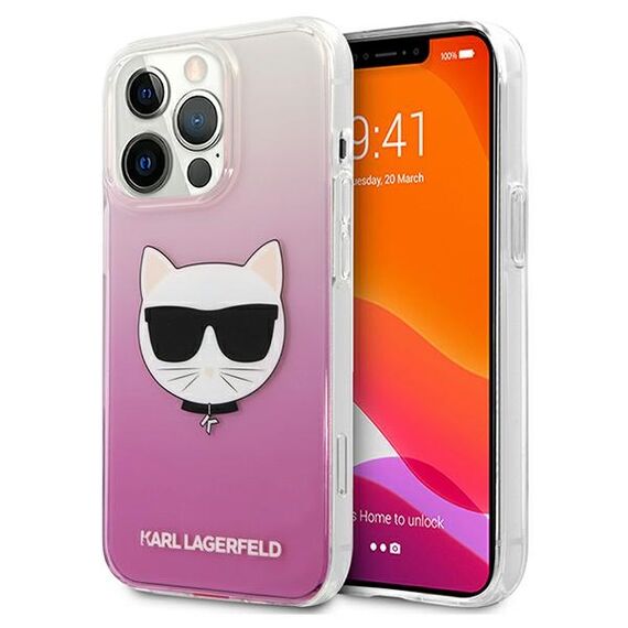Karl Lagerfeld KLHCP13XCTRP iPhone 13 Pro Max 6,7" hardcase różowy/pink Choupette Head | Techbox