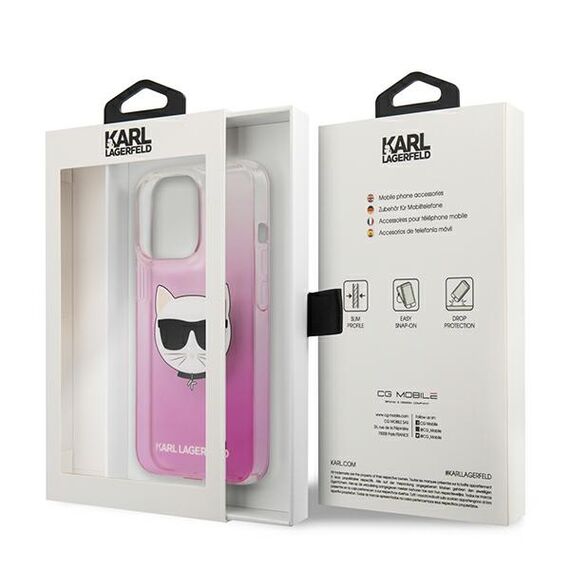 Karl Lagerfeld KLHCP13XCTRP iPhone 13 Pro Max 6,7" hardcase różowy/pink Choupette Head | Techbox