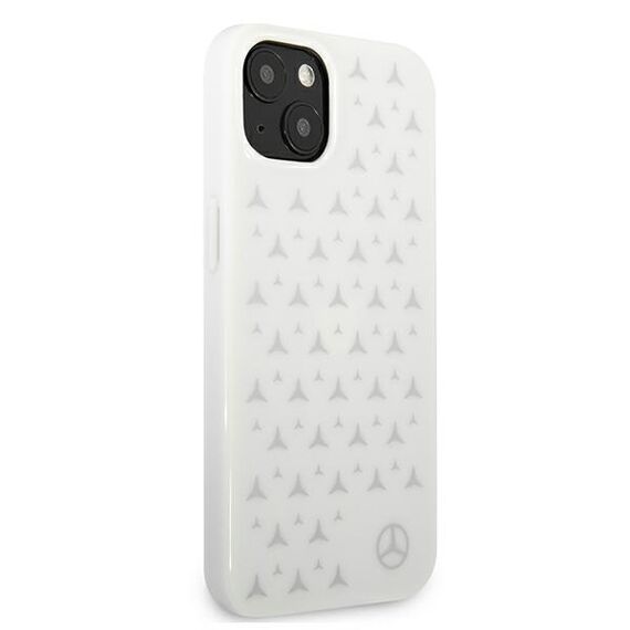 Mercedes MEHCP13MESPWH iPhone 13 6,1" biały/white hardcase Silver Stars Pattern | Techbox