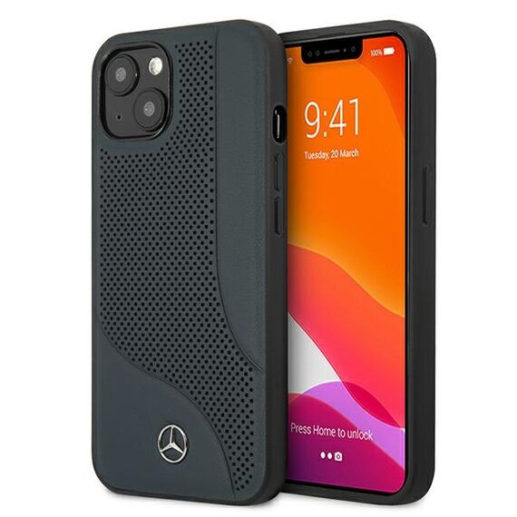 Mercedes MEHCP13SCDONA iPhone 13 mini 5,4" granatowy/navy hardcase Leather Perforated Area | Techbox