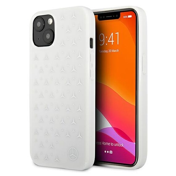 Mercedes MEHCP13SESPWH iPhone 13 mini 5,4" biały/white hardcase Silver Stars Pattern | Techbox