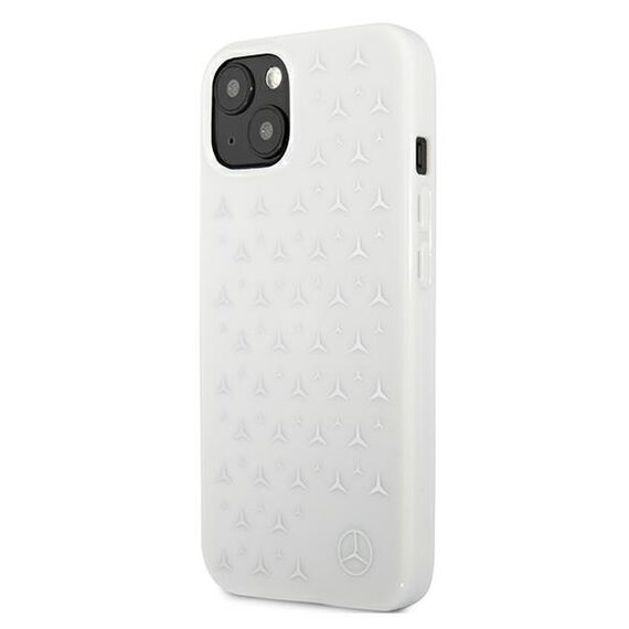 Mercedes MEHCP13SESPWH iPhone 13 mini 5,4" biały/white hardcase Silver Stars Pattern | Techbox