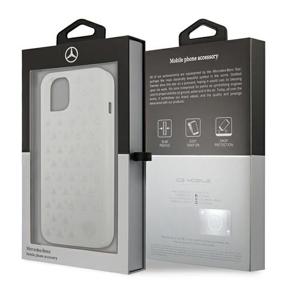 Mercedes MEHCP13SESPWH iPhone 13 mini 5,4" biały/white hardcase Silver Stars Pattern | Techbox