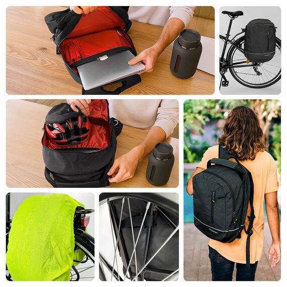 Wozinsky bicycle bag double backpack 2in1 30l black (WBB30BK) - Bicycle - Sports & Fitness - Techbox
