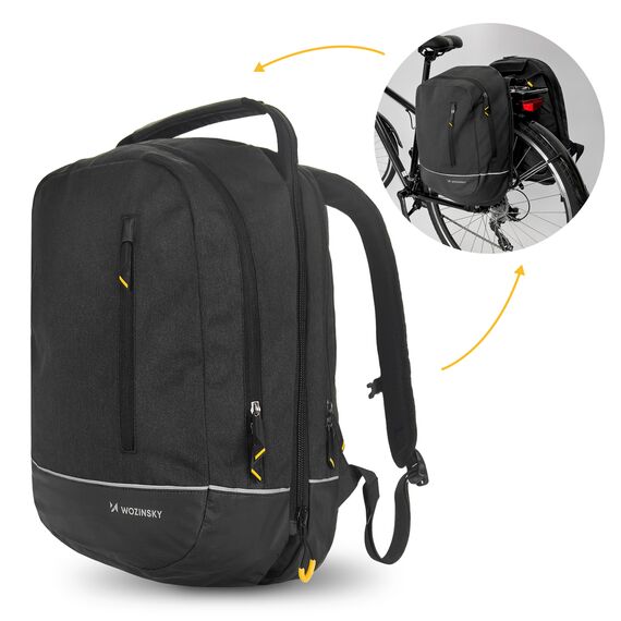 Wozinsky bicycle bag double backpack 2in1 30l black (WBB30BK) - Bicycle - Sports & Fitness - Techbox