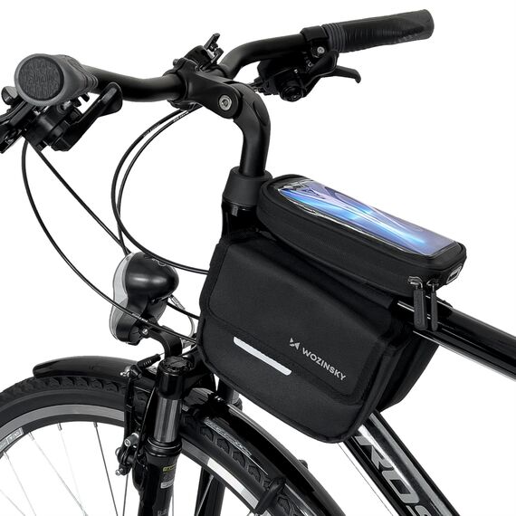Wozinsky frame bike bag bicycle pannier waterproof phone case 1.5l black (WBB26BK) - Smartphone Holders - Smartphones - Techbox