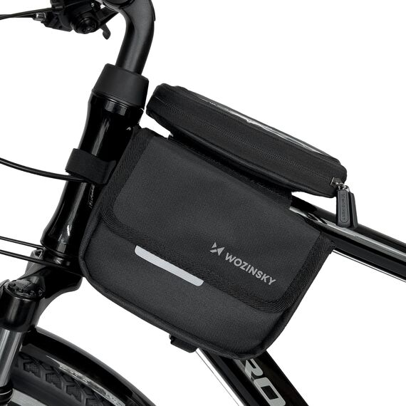 Wozinsky frame bike bag bicycle pannier waterproof phone case 1.5l black (WBB26BK) - Smartphone Holders - Smartphones - Techbox