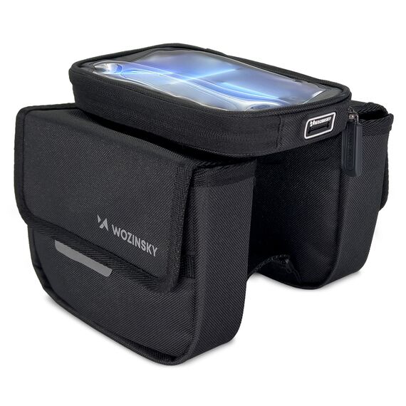Wozinsky frame bike bag bicycle pannier waterproof phone case 1.5l black (WBB26BK) - Smartphone Holders - Smartphones - Techbox