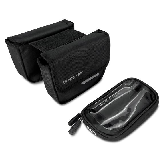 Wozinsky frame bike bag bicycle pannier waterproof phone case 1.5l black (WBB26BK) - Smartphone Holders - Smartphones - Techbox