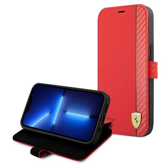 Ferrari FESAXFLBKP13SRE iPhone 13 mini 5,4 "red / red book On Track Carbon Stripe - Apple Cases - Cases - Techbox