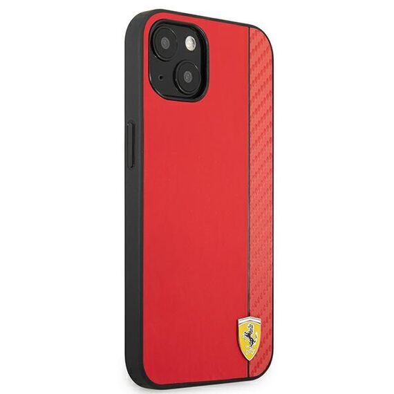Ferrari FESAXHCP13SRE iPhone 13 mini 5.4" red/red hardcase On Track Carbon Stripe | Techbox