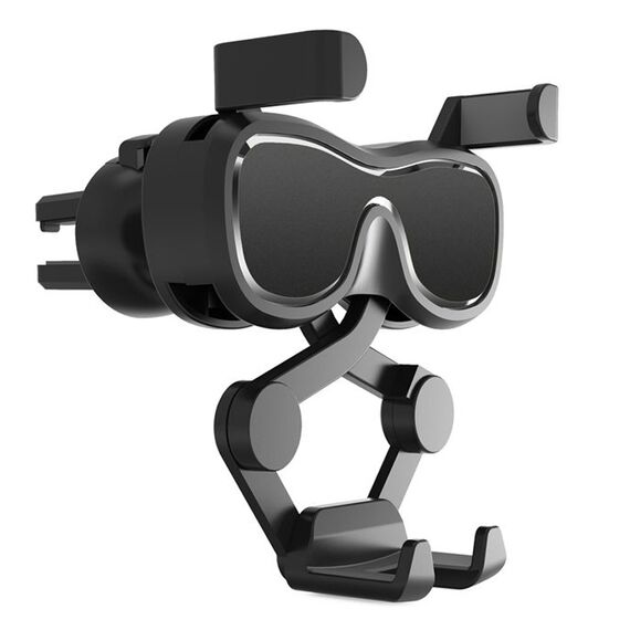 Gravity smartphone car holder for air vent with air freshener black (YC06) | Techbox