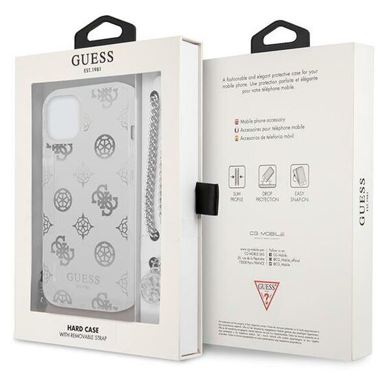 Guess GUHCP13SKSPESI iPhone 13 mini 5,4 "silver / silver hardcase Peony Chain Collection - Apple Cases - Cases - Techbox
