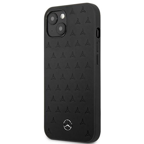 Mercedes MEHCP13SPSQBK iPhone 13 mini 5,4" czarny/black hardcase Leather Stars Pattern | Techbox