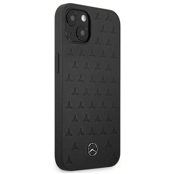 Mercedes MEHCP13SPSQBK iPhone 13 mini 5,4" czarny/black hardcase Leather Stars Pattern | Techbox