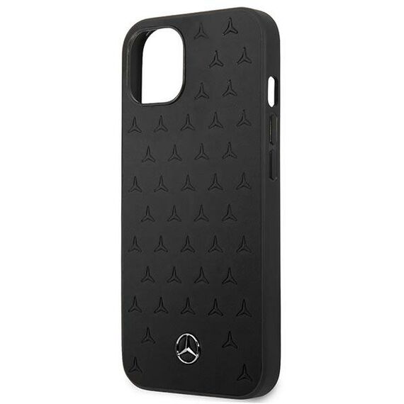 Mercedes MEHCP13SPSQBK iPhone 13 mini 5,4" czarny/black hardcase Leather Stars Pattern | Techbox