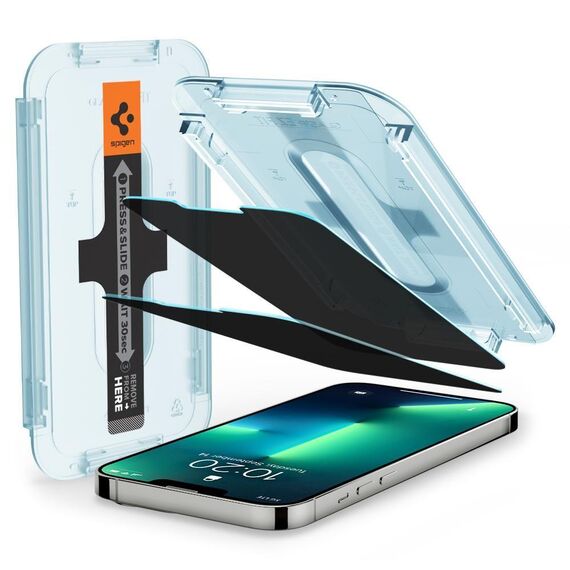 Spigen Glas.tR EZ Fit Privacy Tempered Glass for iPhone 13 / 13 Pro / 14 / 16e - 2 pcs. | Techbox