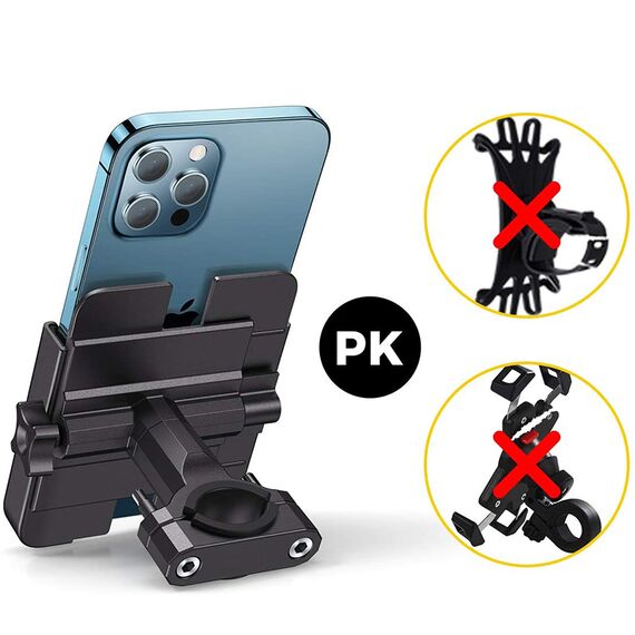 Wozinsky metal bicycle phone holder, scooters black (WBHBK3) - Smartphone Holders - Smartphones - Techbox