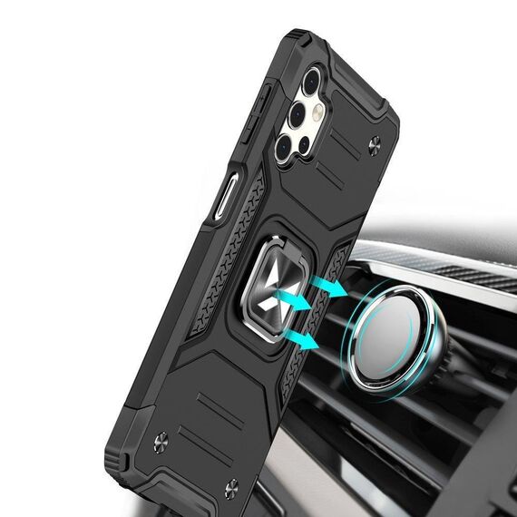 Wozinsky Ring Armor Tough Hybrid Case Cover + Magnetic Mount for Samsung Galaxy A13 5G black | Techbox