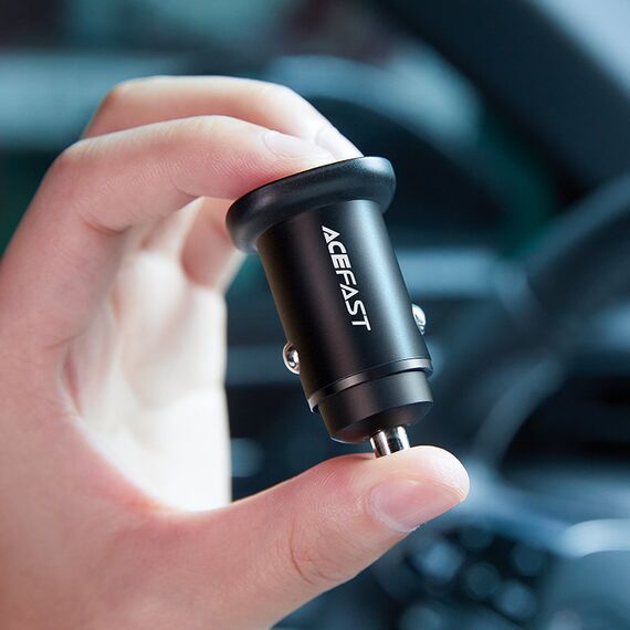 Acefast car charger 38W USB Type C / USB, PPS, Power Delivery, Quick Charge 3.0, AFC, FCP black (B1 black) | Techbox