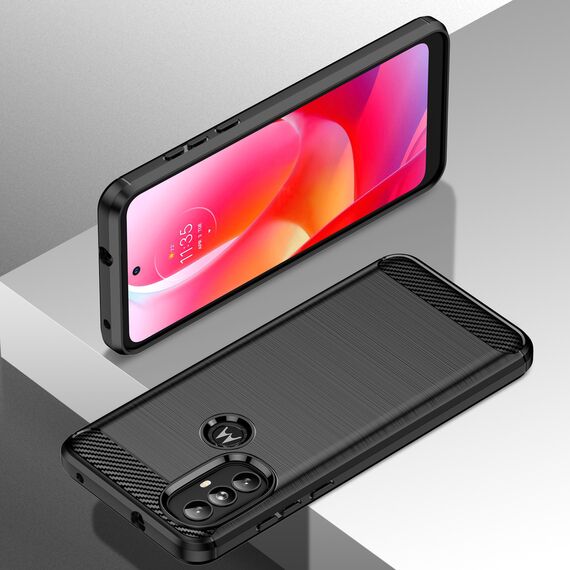 Carbon Case Flexible case cover Motorola Moto G Power 2022 black | Techbox