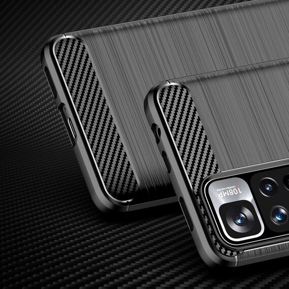 Carbon Case flexible case cover Xiaomi Redmi Note 11 Pro+ 5G (China) / 11 Pro 5G (China) / Mi11i HyperCharge / Poco X4 NFC black | Techbox